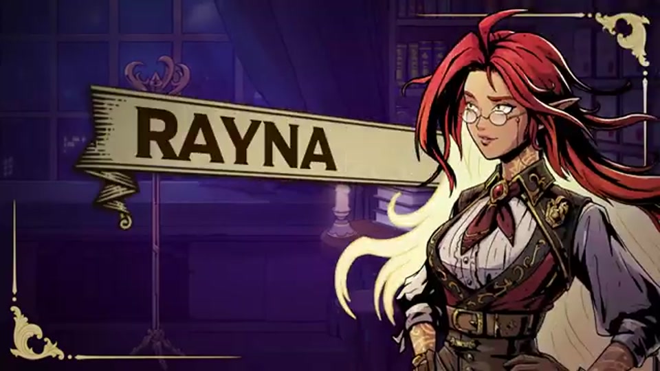 Rayna's official named character card from the Ledgerbound Party and Cast Reveal trailer