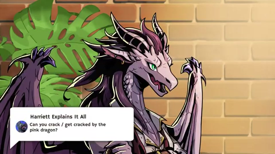 Official Ledgerbound release-trailer gameplay frame featuring a draconic character